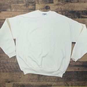 Lee Cotton Blend Classic Crew Neck Sweatshirt Vintage Basic‎ Blank Pullover XL